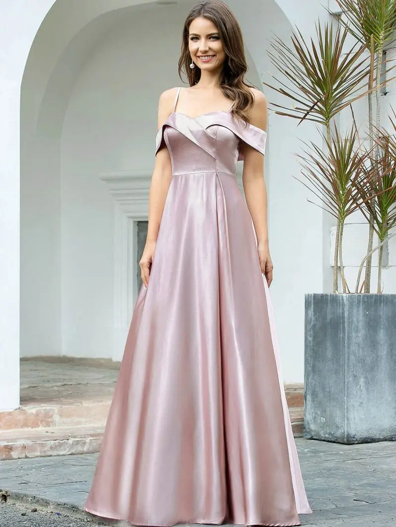 PLEINDI Luxury Evening Dresses One word collar A-LINE Short Sleeve Floor-Length Chiffon 2022 New of Exquisite Prom Women Dress