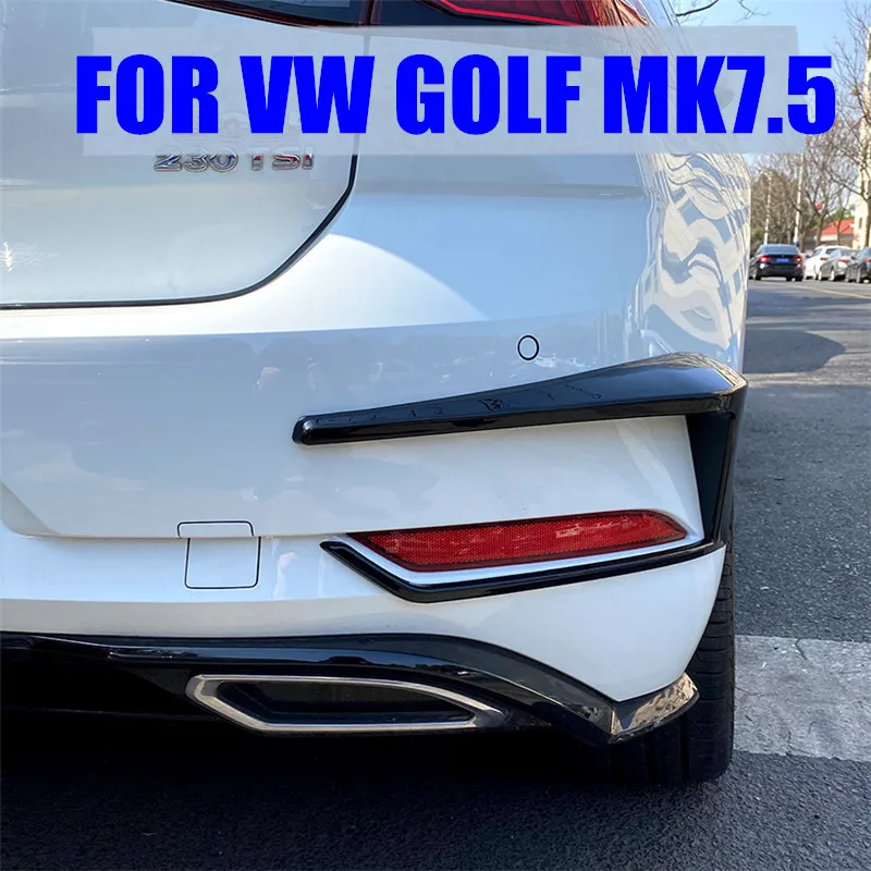 

Rear Splitter Spoiler For VW Golf 7.5 MK7.5 GTI R GTD R400 2016-2019 Rear Bumper Splitter Canard Auto Exterior Parts Sticker