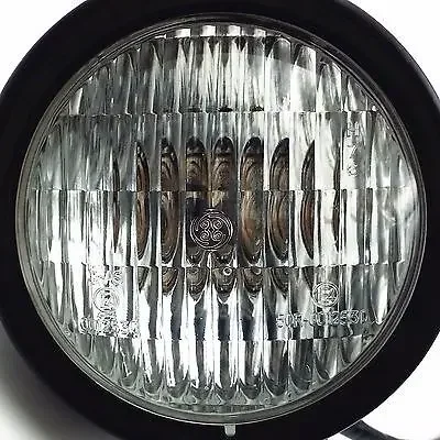 Черная ретро винтажная металлическая фара 60 Вт для Harley Honda Kawasaki Suzuki Yamaha Cruiser Chopper