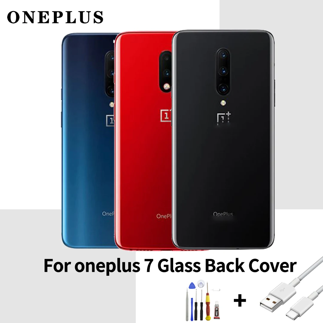 

Original for OnePlus 7 Glass Back Cover Door Rear For Oneplus 7 Battery back Cover For 1+7 Housing Case With Lens