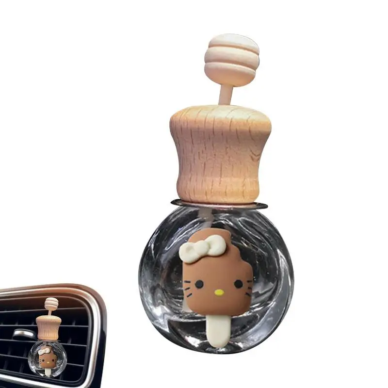 

Car Fragrance Empty Glass Bottle Cute Freshener Bottle Perfume Clip Air Vent Outlet Aromatherapy Essential Oils Diffuser