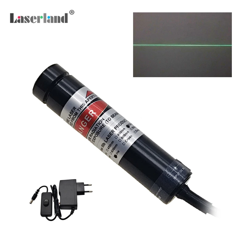 

Зеленый лазерный Линейный модуль 520nm 30 МВт, Диод для выравнивания пилой, резак для резки древесины и ткани 16 мм