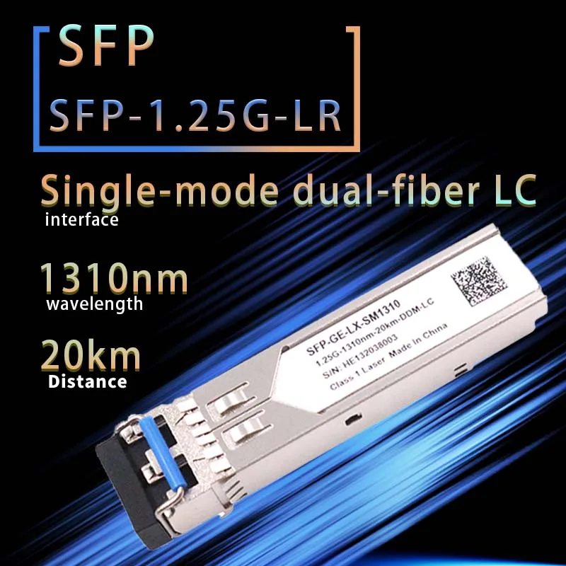 1.25G SFP Duplex Single-Mode Fiber(SMF) Optical Transceiver Module 1000BASE-LR 1310nm 20KM Compatible With Cisco/Brocade Etc...