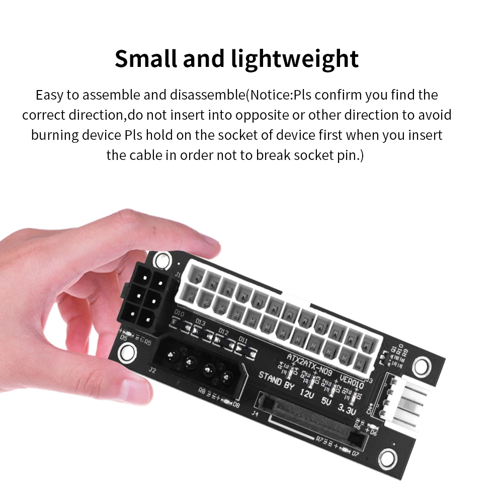 TISHRIC 3 интерфейса Add2psu для майнинга BTC 24Pin до 4Pin/6Pin/SATA Molex двойной блок питания