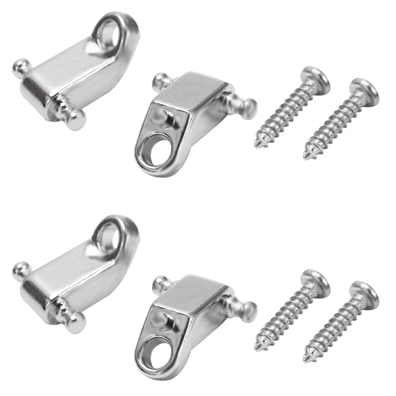 

4 Pcs Electric Guitar Roller String Tree String Retainer - Silver