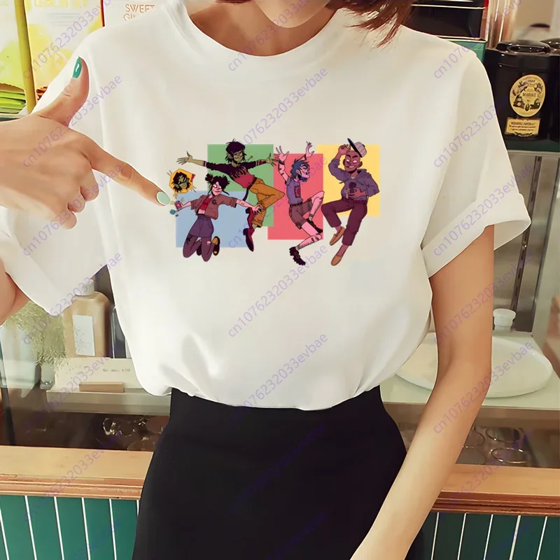 Музыкальная группа Gorillaz PUNK ROCK Музыка Чакахан Лапша Модная футболка в стиле