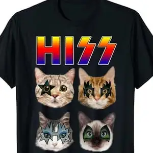 Хенс Забавные кошки Котята Рок-роккин рубашки Тритончиф