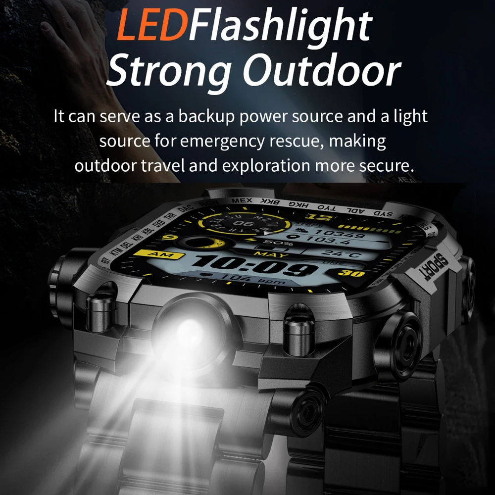 Водонепроницаемые спортивные часы с пульсометром и тонометром