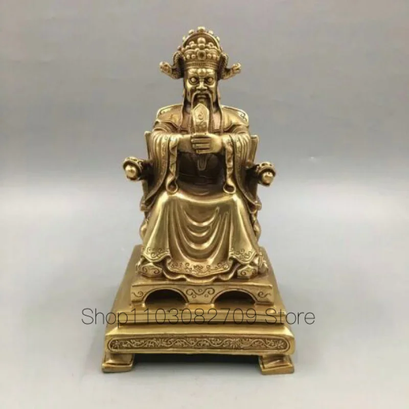 Китайская античная бронзовая скульптура Fortune God Wind Water Collection Decoration