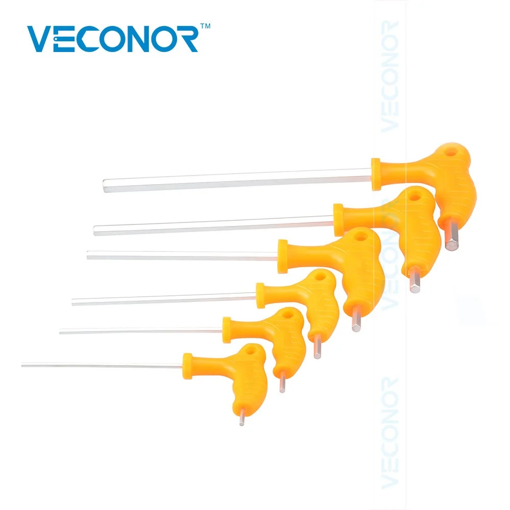 

2.5-8mm 6 Pieces Hex Wrench Flat Head T-Handle Shaped
