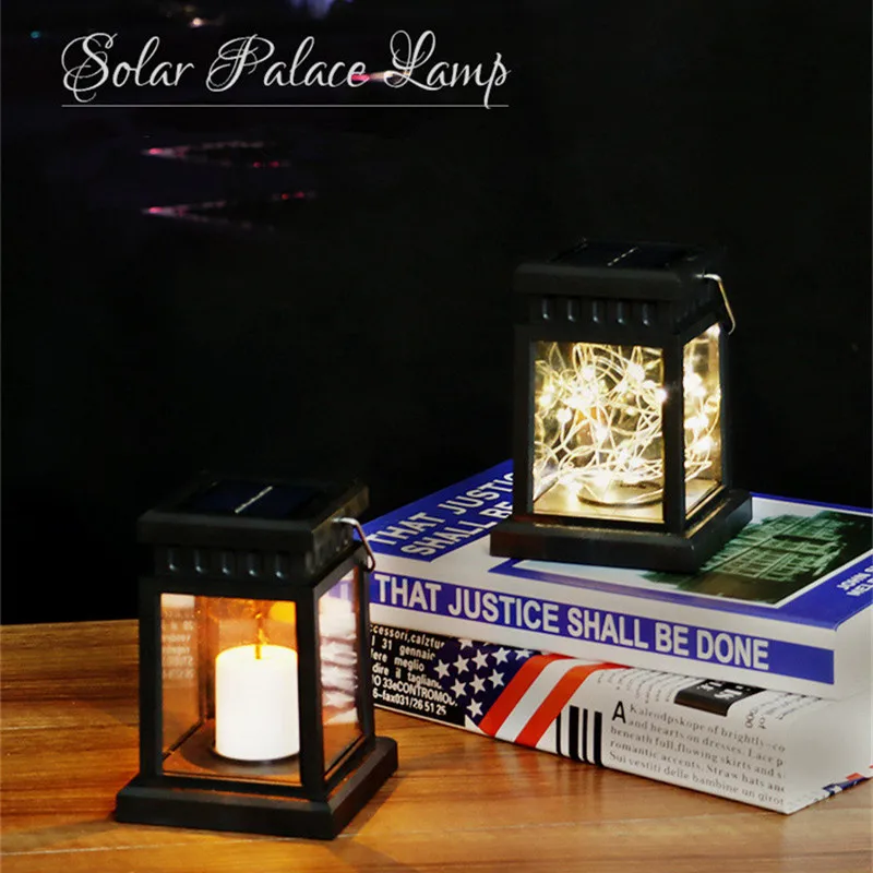 Solar Palace Lantern Lawn Camping Garden Light Christmas Decoration Courtyard European-style LED Atmosphere Candle Star Lights