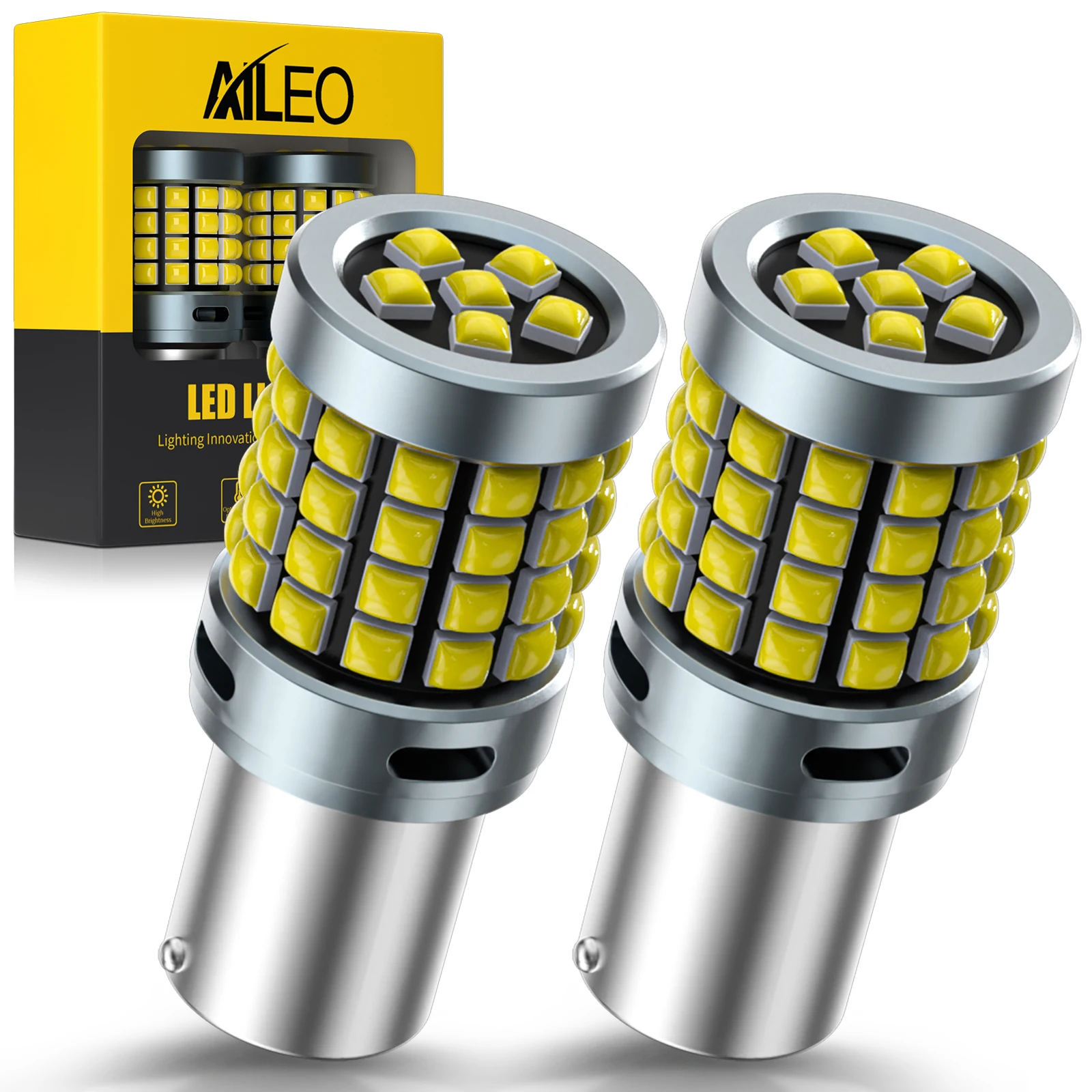 

Aileo, Комплект Из 2 Шт., Светодиодные Лампы 1156 BA15S P21W 54-SMD 3030SMD Для Заднего Хода Автомобиля, Без Ошибок Canbus