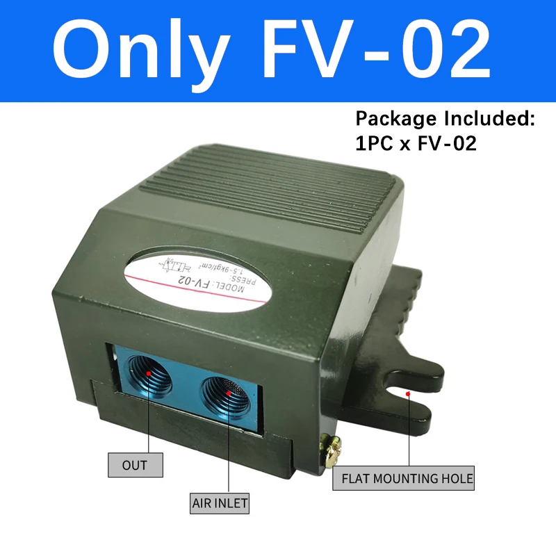 FV-02 2-ходовой 2-позиционный ножной пневматический педальный клапан, переключатель инструмента, воздушные клапаны с разъемом для ПК, резьбовой 1/4BSP