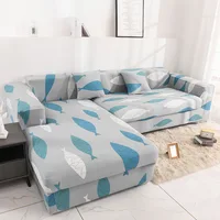 Plush Elastic L Shape Sofa Cover Sets Milk Silk for Living Room Decorative Sectional Sofa Covers Slipcover Sectional Furniture