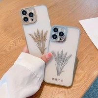 electroplating rice ear case suitable for iphone12 soft shell ip11 protective cover iphone13 rice pattern mobile phone case