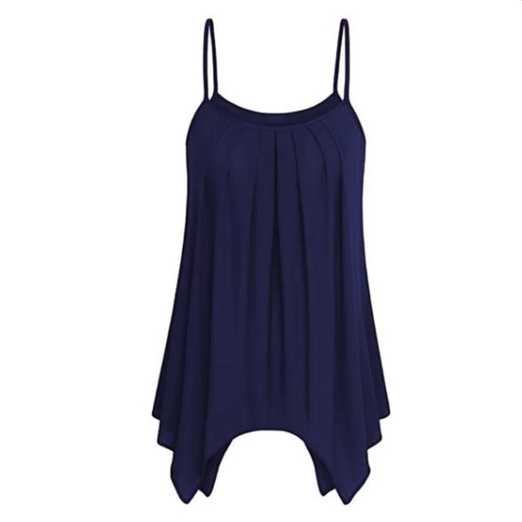 

Женская блузка на бретельках, с круглым вырезом, без рукавов