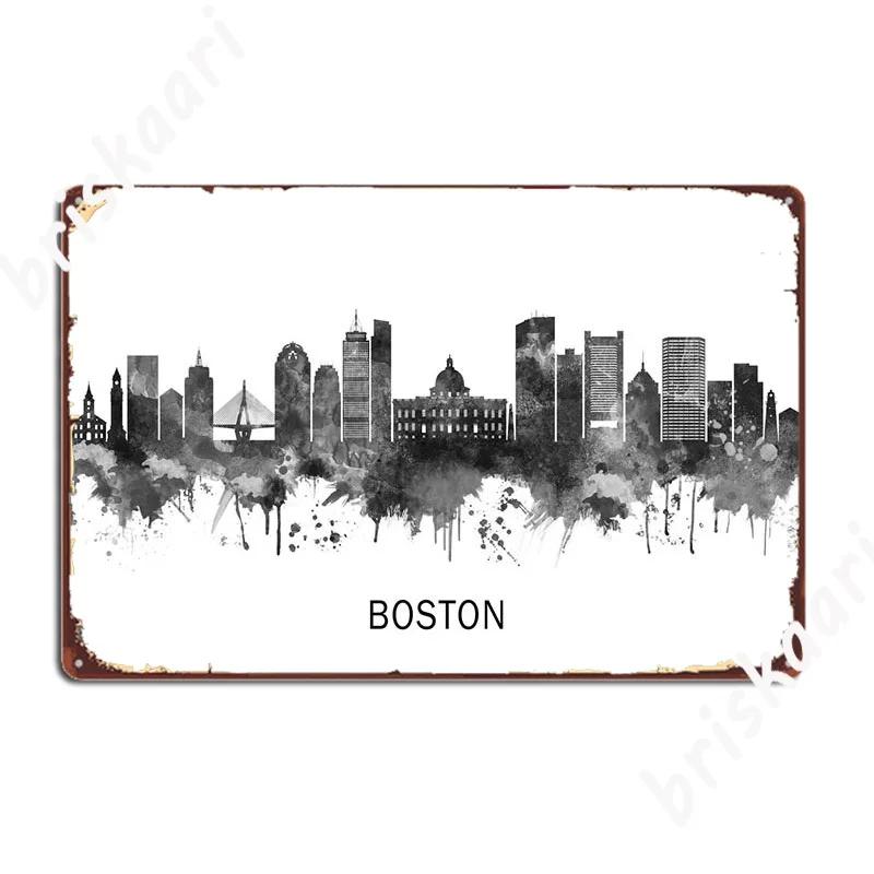 

Boston Massachusetts Metal Sign Funny Club Home Cinema Plaques Tin Sign Posters