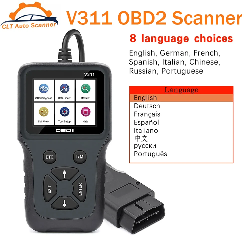 

V311 OBD2 считыватель кодов OBDII / EOBD Считывание/очистка ошибок Автомобильный сканер V311 диагностический инструмент автомобильная система OBD2 PK ELM327