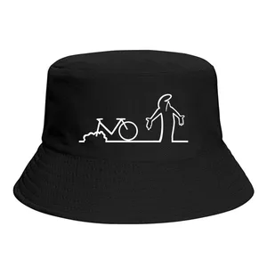 La Linea Bicycle  Bucket Hat Polyester Men Unisex Fisherman Hat Customized Sunshade Panama Hat