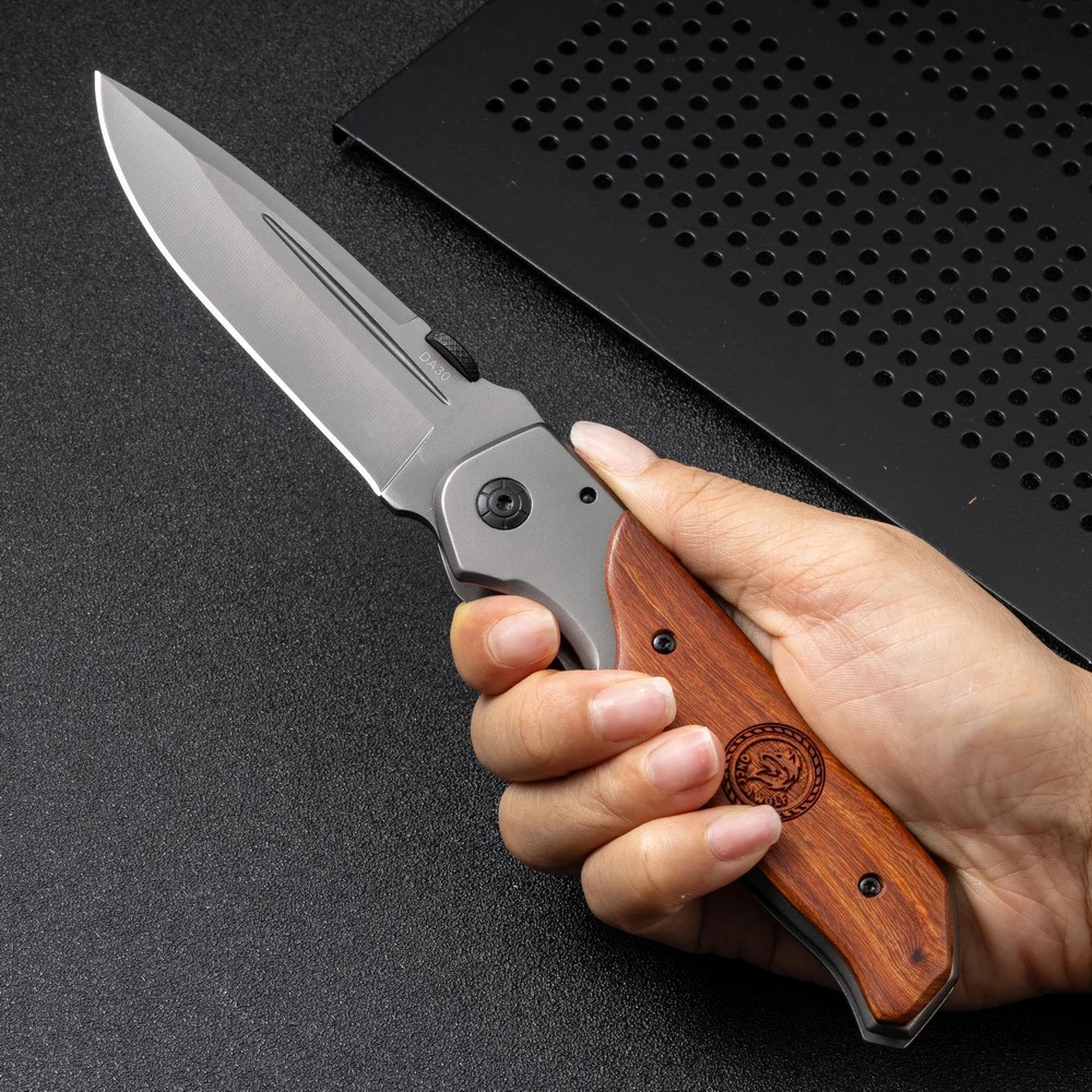 Складной нож красочная деревянная рукоятка уличный мини-нож