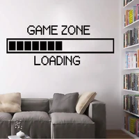 game room home decor computer video game zone loading decal mural gamer sign vinyl wall sticker playroom decor 22 colors