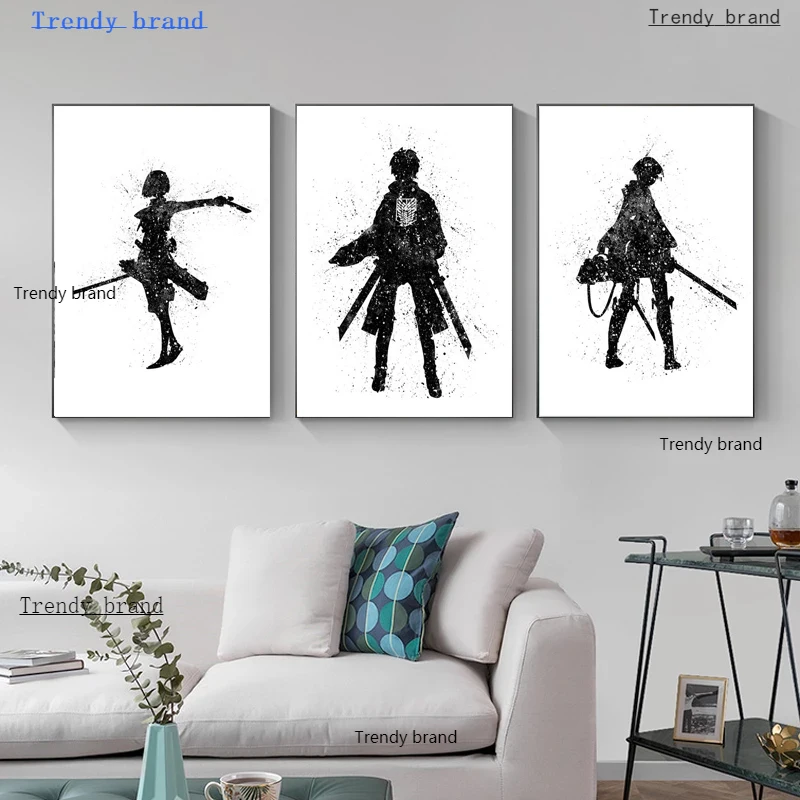 

Japanese Animation Attack on Titan Canvas Painting Art Nordic Posters and Prints Wall Pictures for Living Room Decor Frameless
