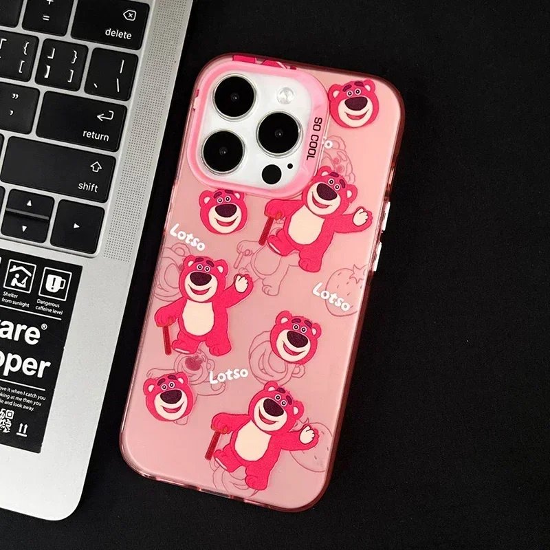 Чехол для телефона Disney Toy Story Lotso Bear iPhone 14 15 16 Plus 12 13 mini 11 Pro Max XR двухслойный жесткий