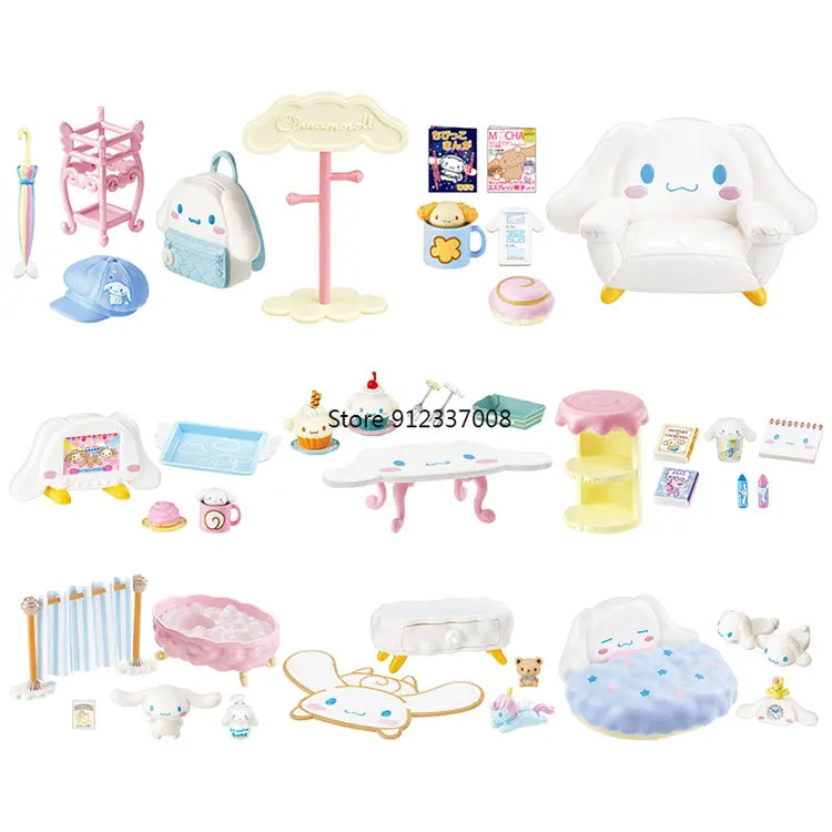 

Re-ment Gachapon Capsule Candy Toy Cinnamorolls Room Dog Department House Bathroom Sofa Furniture Miniature Decoration