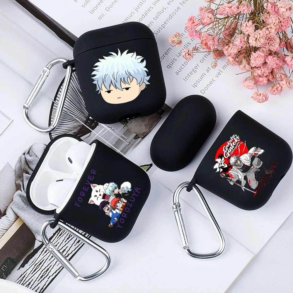 

Anime GINTAMA Soft silicone TPU Case For AirPods Pro2 1 2 3 black Silicone Wireless Bluetooth Earphone Box Cover