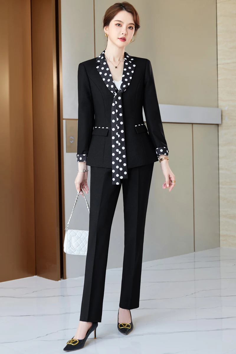 Red and White Autumn New Fashion Fake Two Pieces Casual Small Suit Temperament Suit Coat Professional Suit Small Fragrance Godde