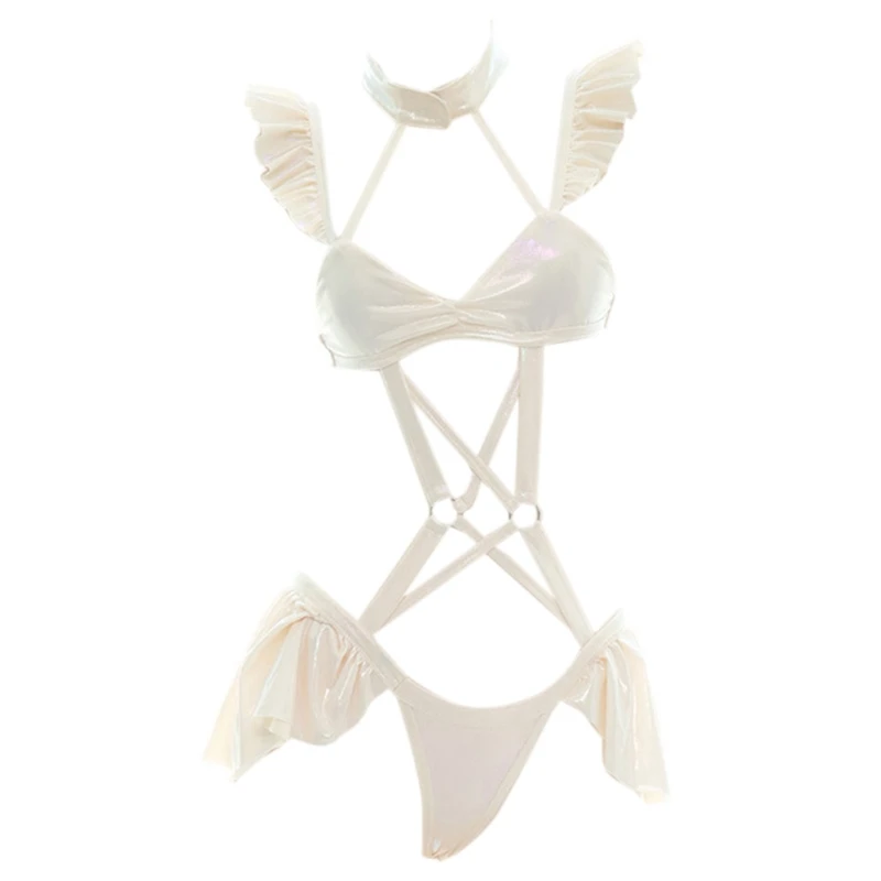 

Women Sweet Sexy One-Piece Cosplay Costumes Halter Swimsuit Lingerie Sukumizu Fast Reach
