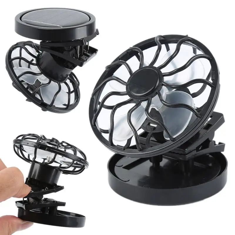 

Solar Rechargeable Cooling Fans Free Of Pollution Cell Fan Round Energy-saving Air Conditioning Solar Power Fans Portable