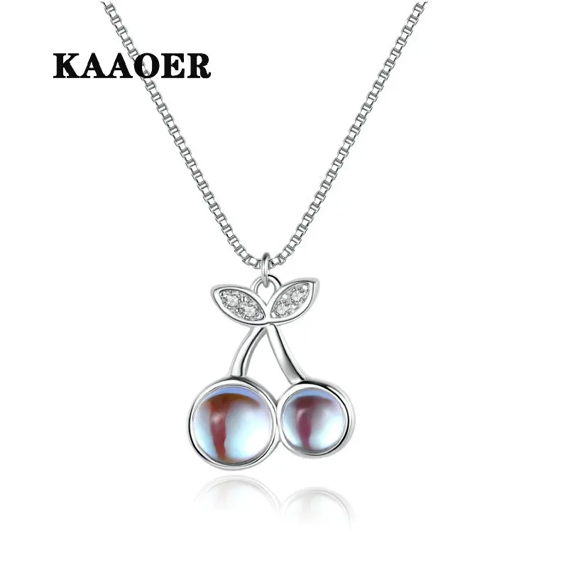 

KAAOER 2022 Новинка 100% S925 новое ожерелье Женская мода в Корейском стиле искусственная подвеска на цепочке с первым орнаментом