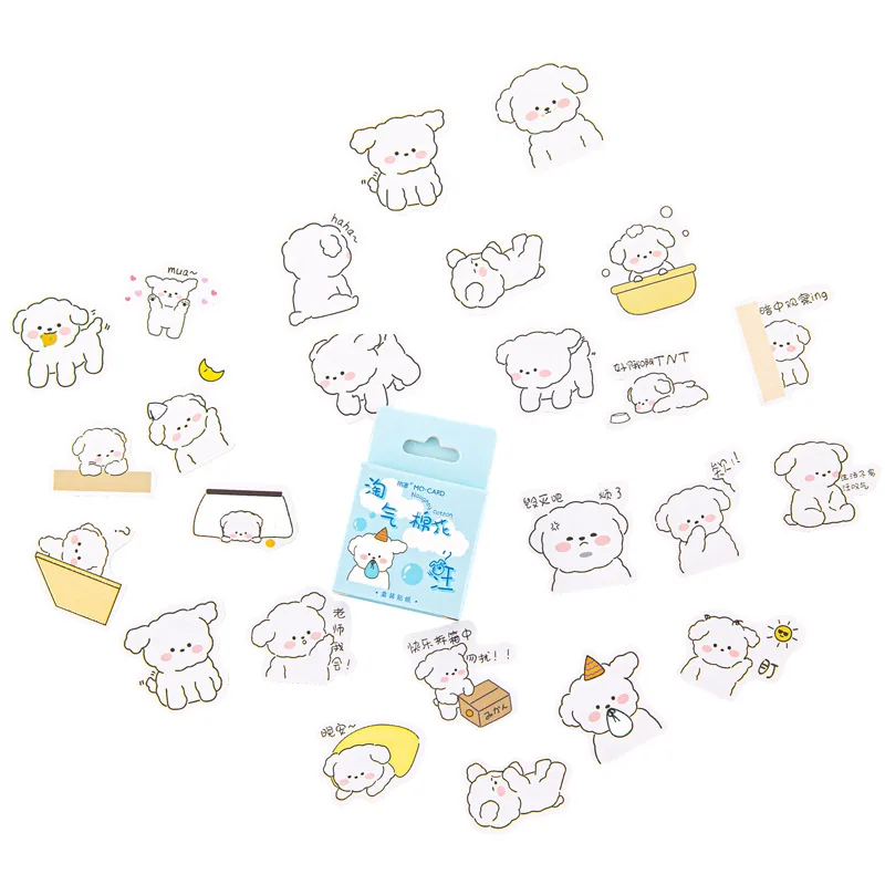 Furun 46 шт. милые озорные хлопковые декоративные наклейки Mimi для скрапбукинга