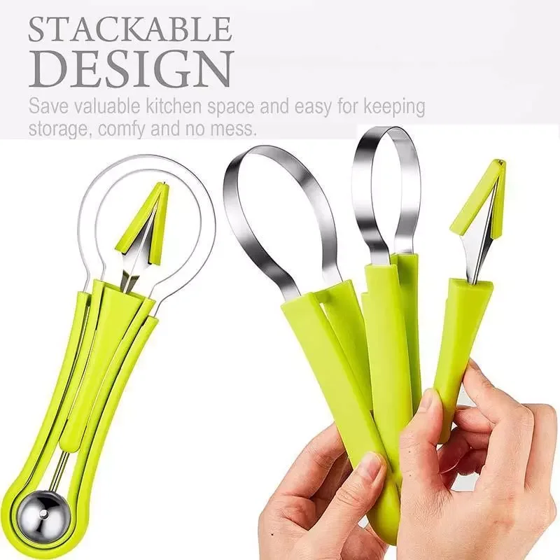 

In 1 Watermelon Slicer Cutter Scoop Fruit Carving Knife Cutter Fruit Fruit Dig Pulp Separator Kitchen Gadgets Acces