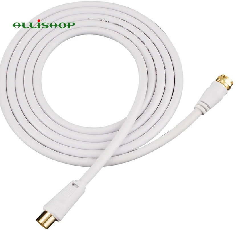 1 шт. штекер для телевизора Тип F штекер RF коаксиальный кабель Разъем для телевизора штекер к F штекеру RG6 спутниковый Flylead антенный кабель соединитель