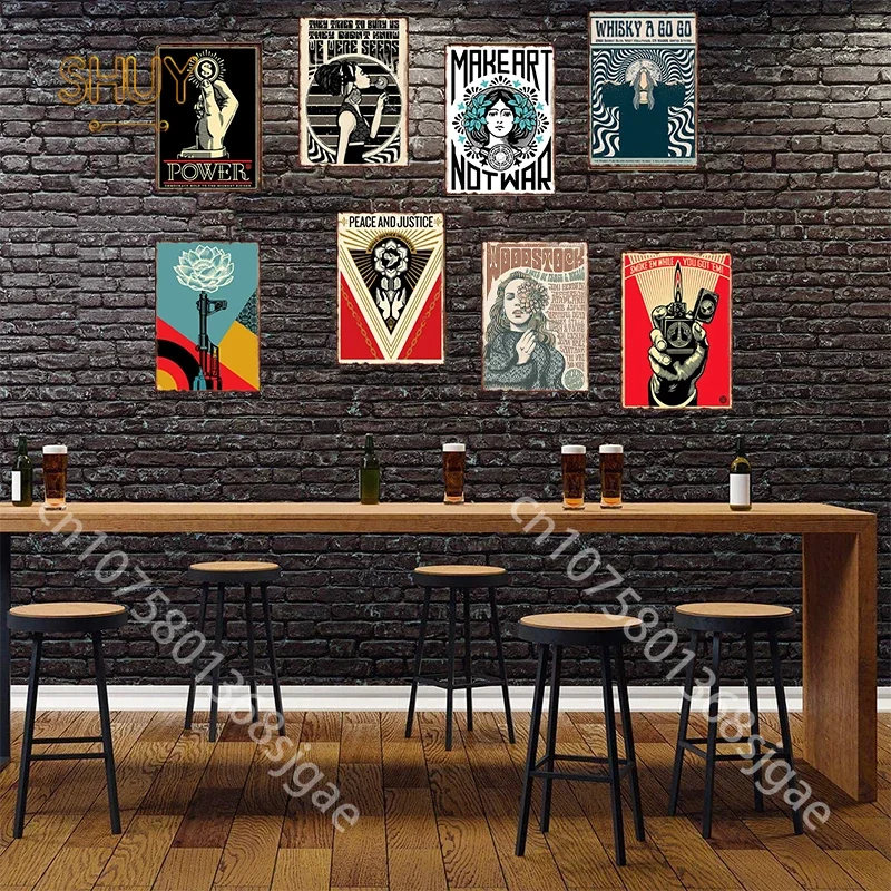 Винтажные Психоделические Металлические Жестяные Вывески В Стиле Хиппи