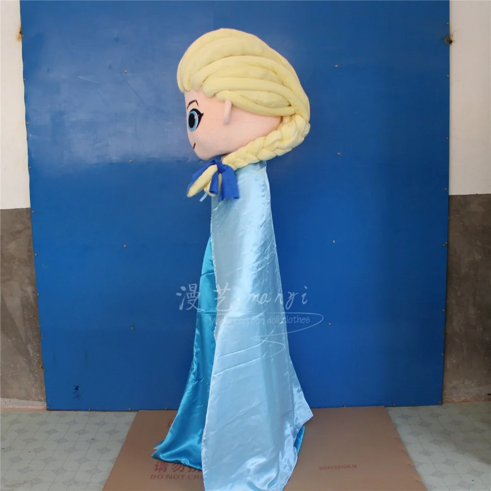 Фото Костюм-маскот Эльзы из мультфильма Disney Frozen для взрослых, наряды в виде мультяшных персонажей, для Хэллоуина, Рождества, маскарадных вечеринок №3