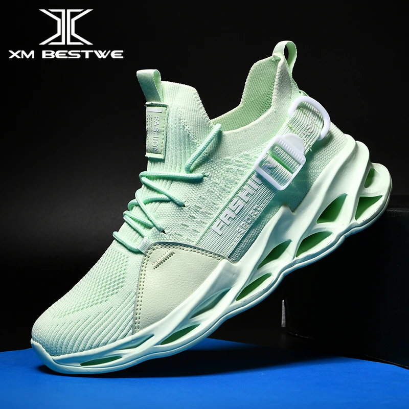 XM BESTWE Sneakers Men Shoes Casual Mesh Breathable Male Sport Running Shoes Fashion Unisex Light Athletic Sneakers Women Shoes