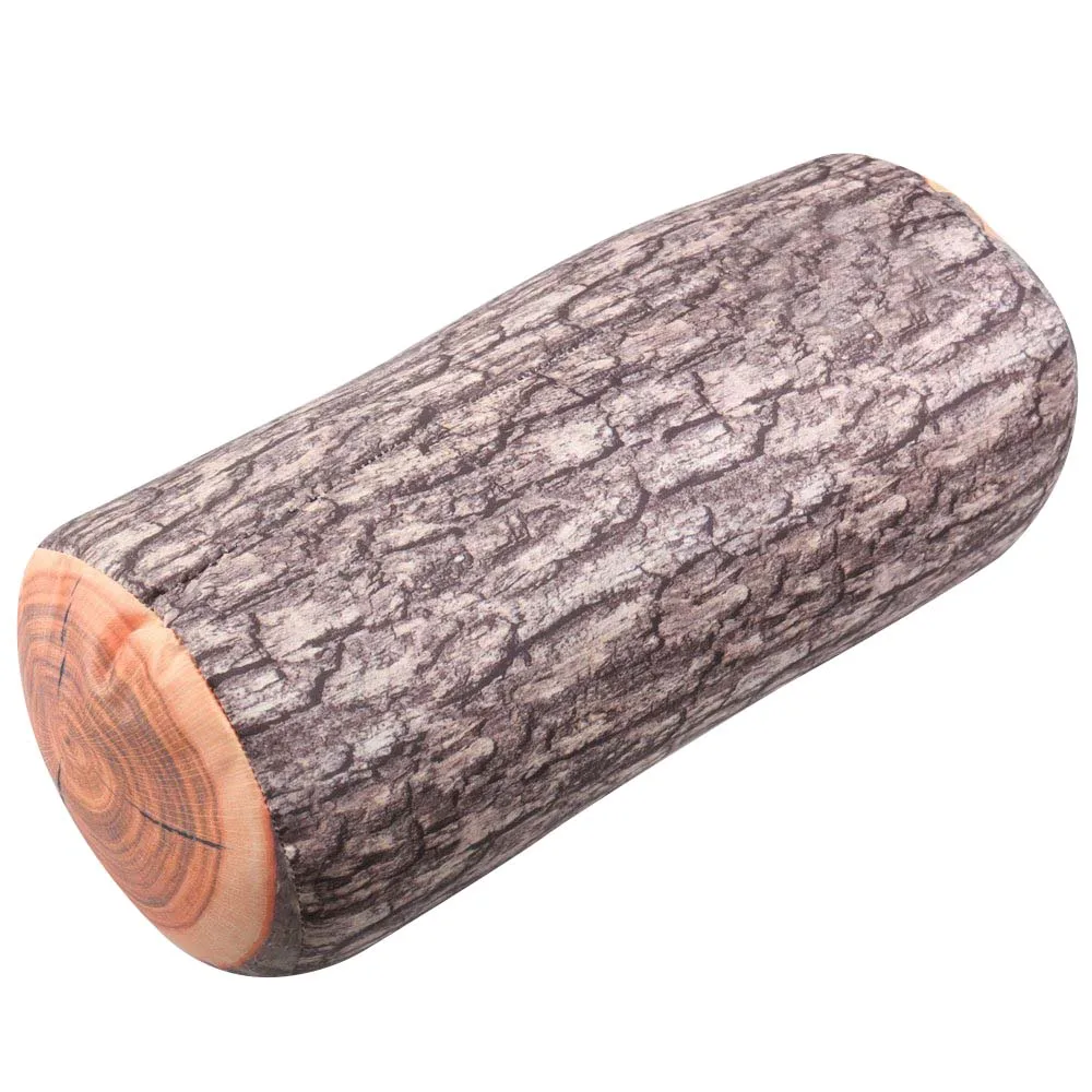 

Log cushion Gentle touch Sofa room Car log house Wood grain stump pillow Pillow Fun interior