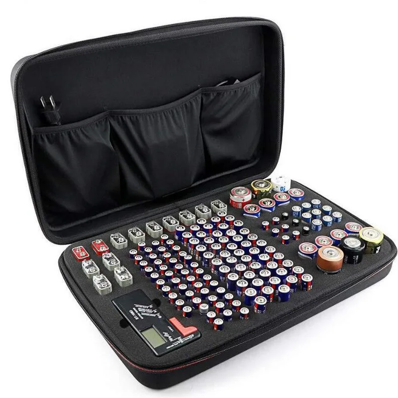 

Органайзер для батарей, коробка для хранения, огнеупорная Водонепроницаемая взрывобезопасная сумка для переноски батарей AA AAA C D 9V