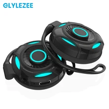 GLYLEZEE S660 Wireless Bluetooth 5.2 Earphone Touch Control Non-slip Ear Hook Headset with Mic Sport 9D HiFi Earbud LED Display