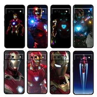 iorn man marvel shockproof cover for google pixel 7 6 6a 5 4 5a 4a xl pro 5g 4g tpu soft silicone black phone case coque capa