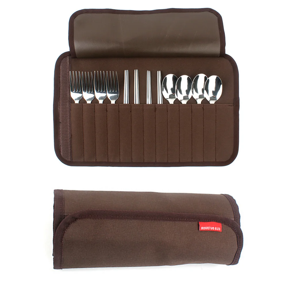 

Stainless Steel Outdoor Camping Portable Flatware Sets Spoons Chopsticks Forks Cutlery Kit for Home Kitchen