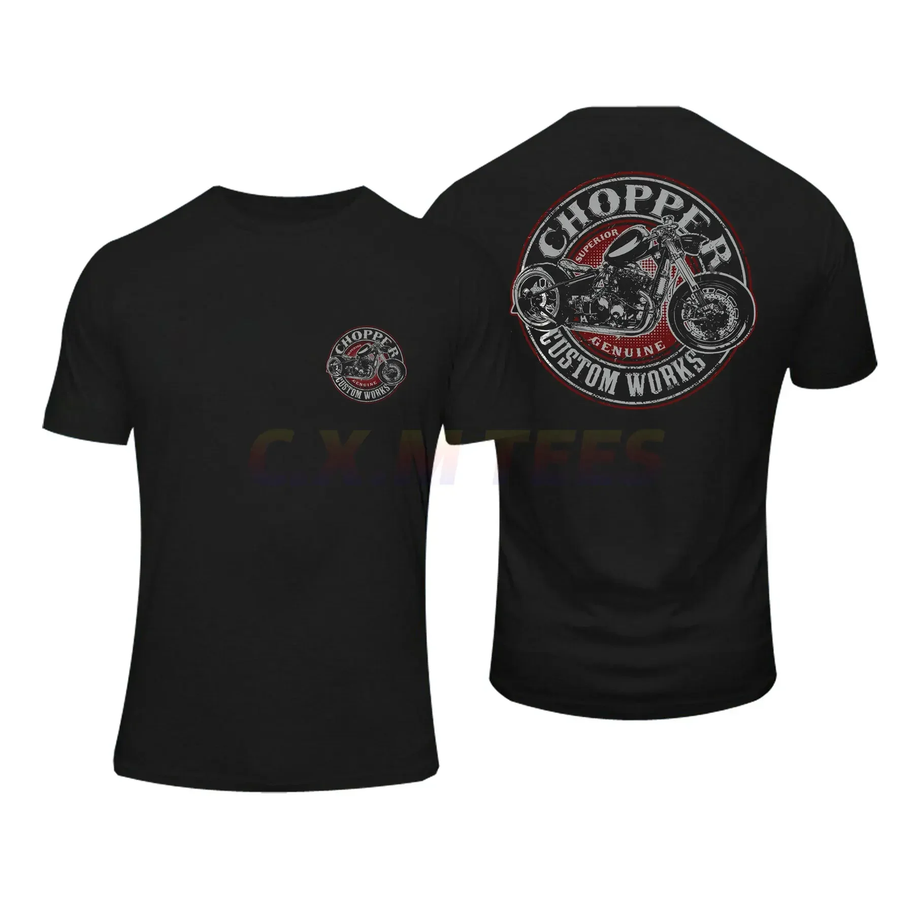 Фото Мужская футболка Amazing Tees в стиле олдскул для мотоциклистов, летняя, двусторонняя, повседневная, оверсайз, размеры S-3XL №1