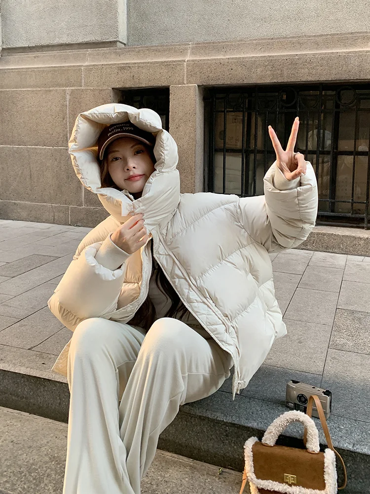 Down Jacket Cotton-padded Clothes Women Short 2024 New Popular Maillard Lightweight Thickened Small Puff Winter coat