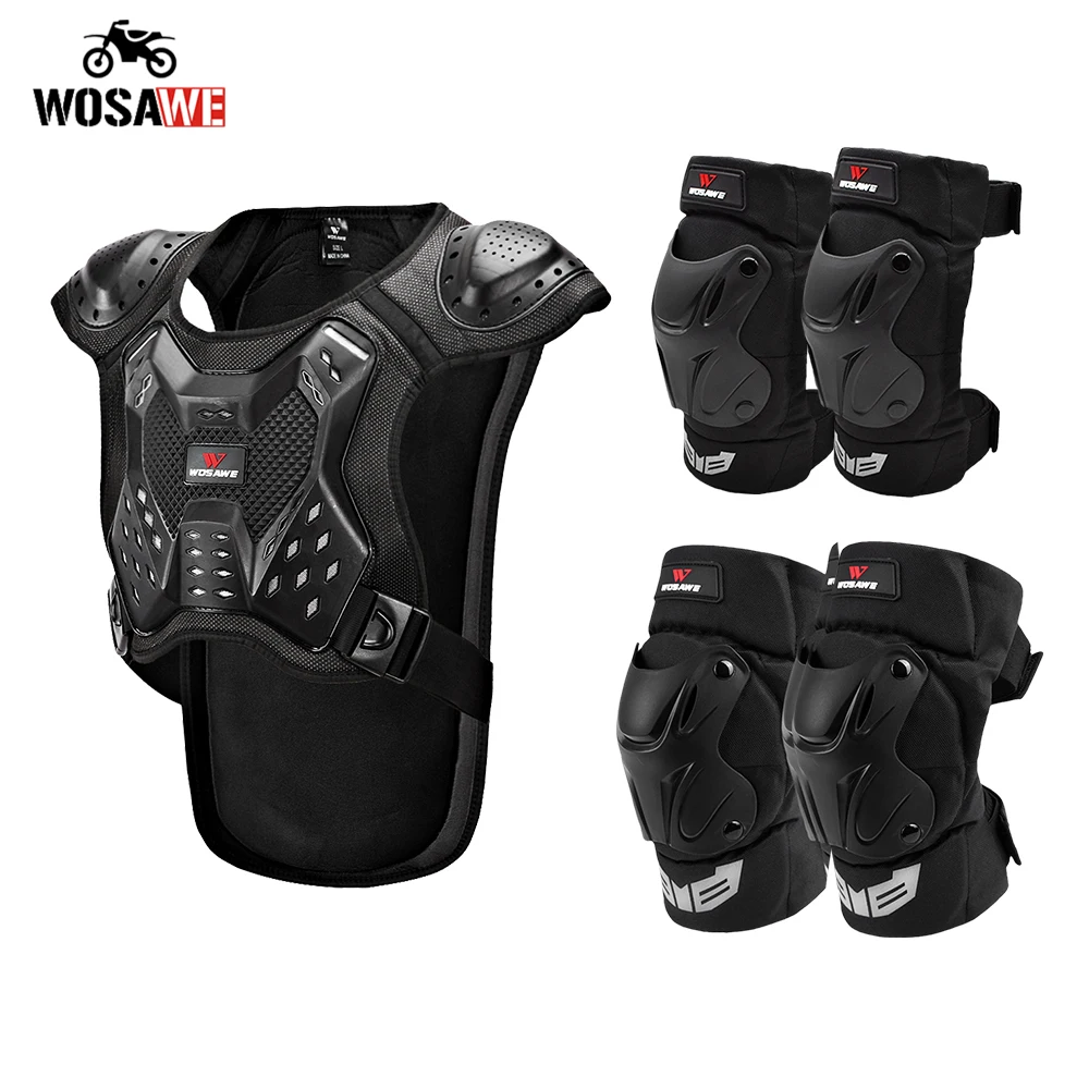 

WOSAWE Road Racing Motorcycle Armor Suit Motocross Skiing Skate Skateboard Chest Back Spine Body Protective Vest Armor set