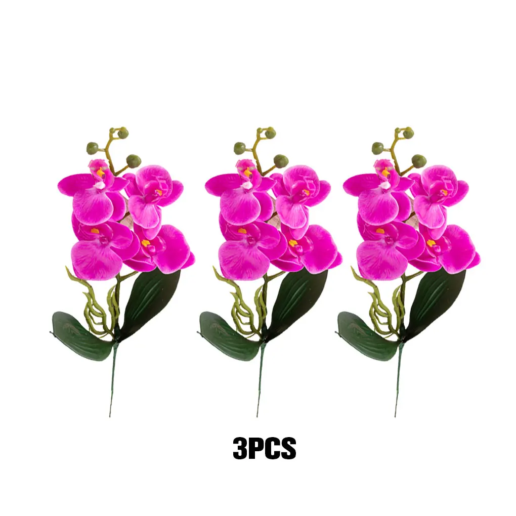 3 шт. искусственные орхидеи с яркой текстурой