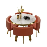 Simple sales department negotiate reception small round table coffee shop milk tea shop 80cm table chair combination  카페 가구세트