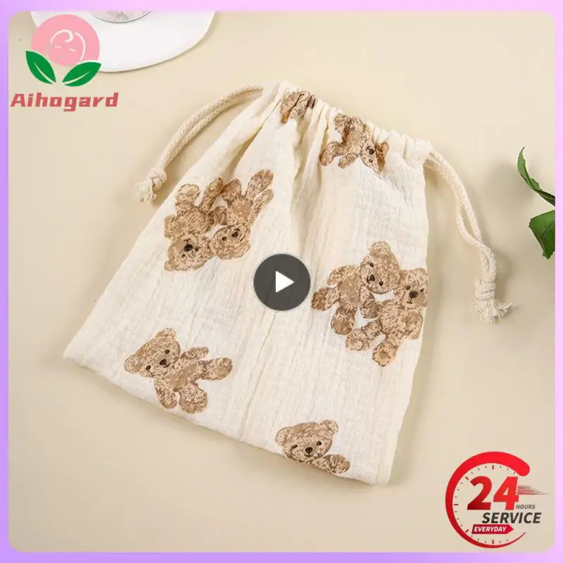 

High Capacity Pure Cotton Rope Convenient Baby Durable Double Layer Household Wild Storage Bag Printing Comfortable Store